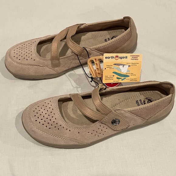 NWT Earth Spirit Women's Mary Jane Flats Loafers in Tan Size 9 - Picture 3 of 10